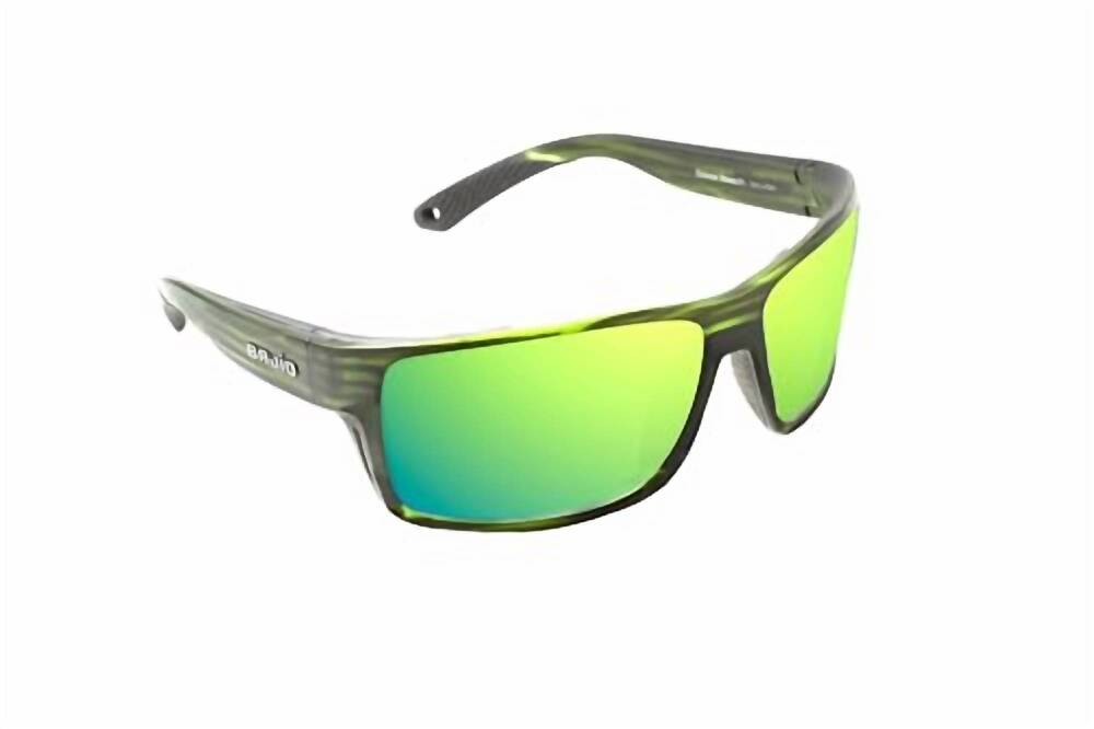 NEW BAJIO unisex bales beach sunglasses in matte green stripe /green glass